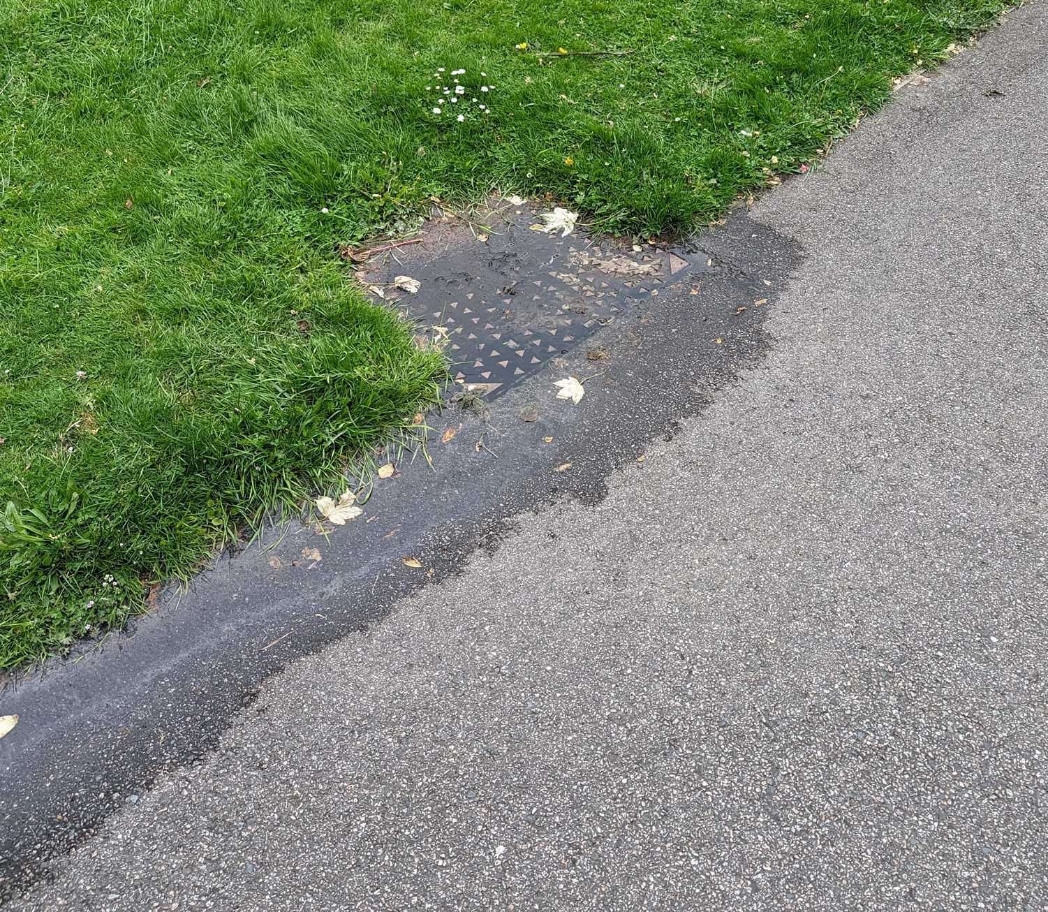 A sewer in South Park in Maidstone was overflowing. Picture: Mark Deakin