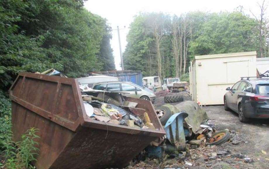 A scene from Langley Beck's land in Boxley Woods