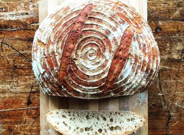 Mat loves making sourdough bread. Picture: Mat Riley