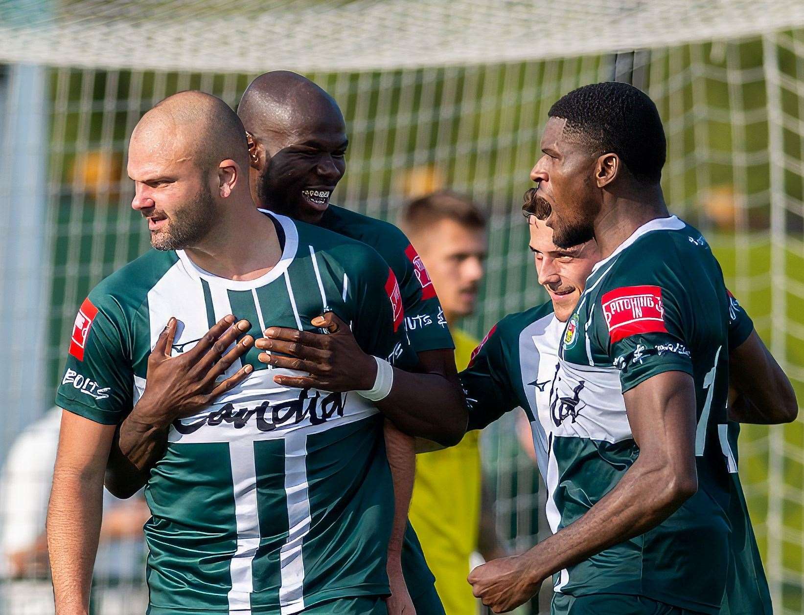 Gary Lockyer (left) has added more goals to his tally for Ashford United in the last two games Picture: Ian Scammell