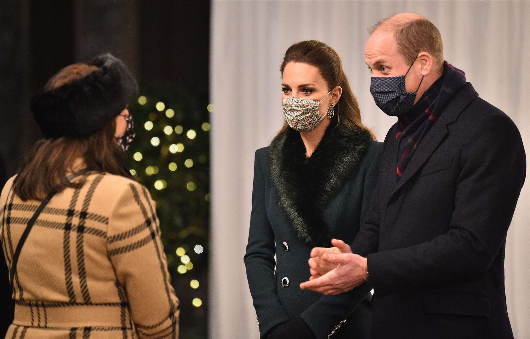 The Duke and Duchess of Cambridge in the quadrangle at Windsor Castle (Glyn Kirk/PA)