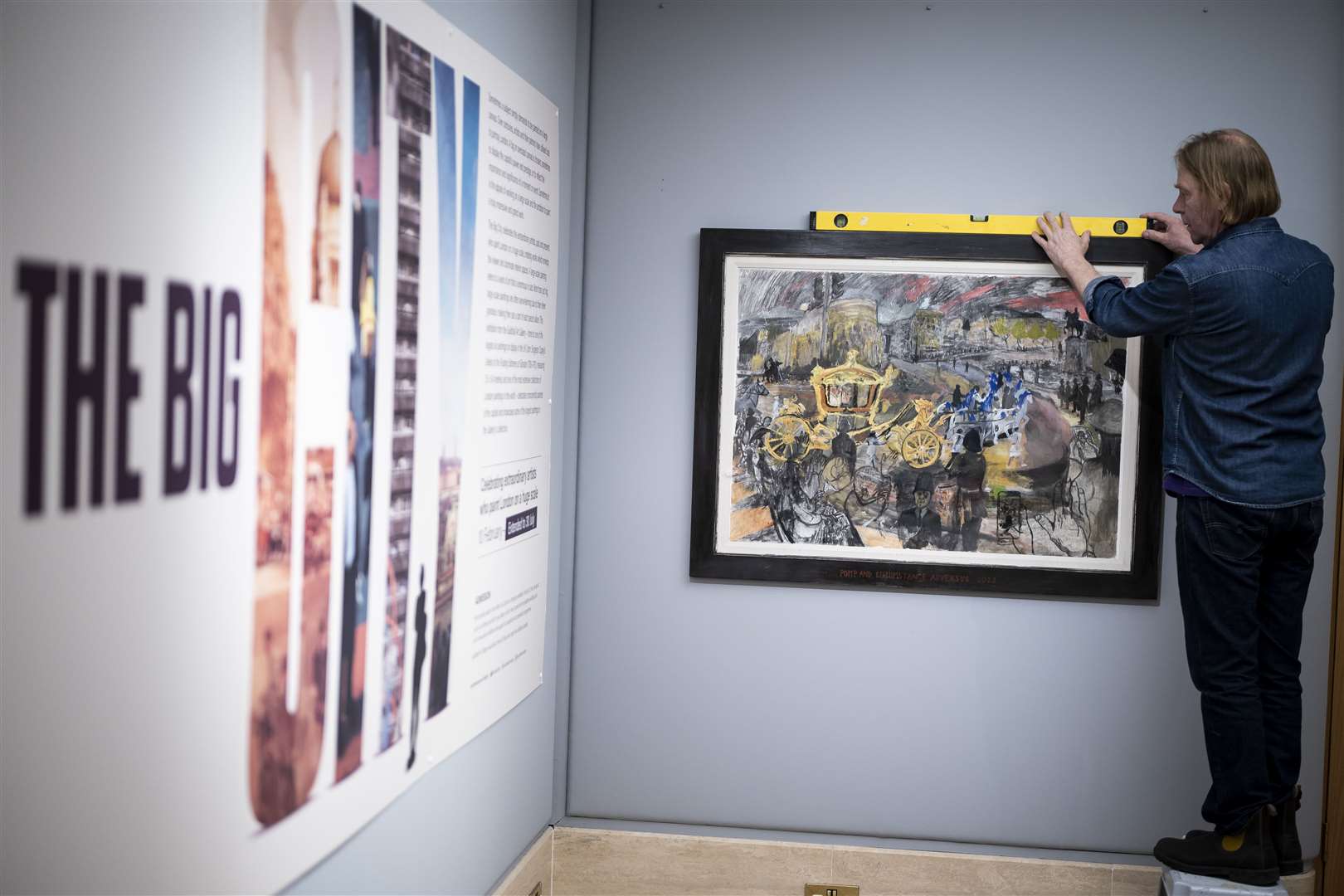 Pomp And Circumstance Adversus by British contemporary artist Dan Llywelyn Hall is installed at the Guildhall Art Gallery in London (Aaron Chown/PA)