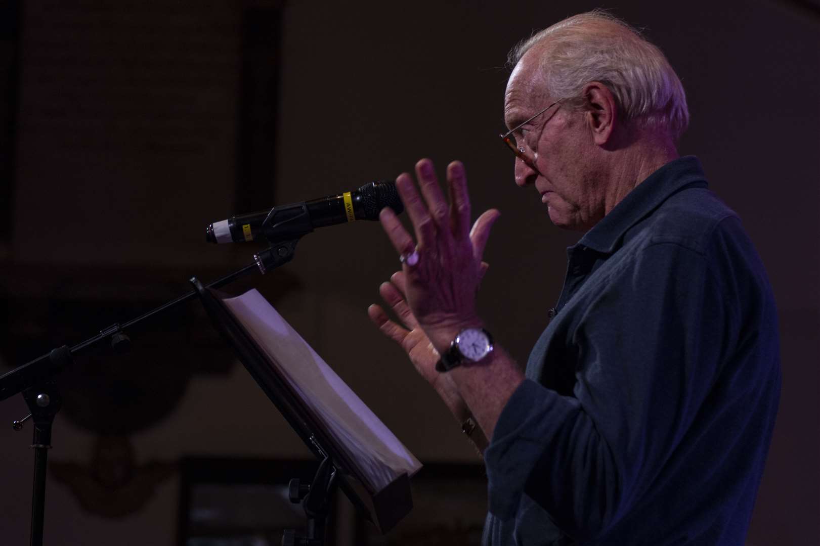 Charles Dance reading the poetry of Siegfried Sassoon at Music@Malling last year Picture: Malling Photographic Society