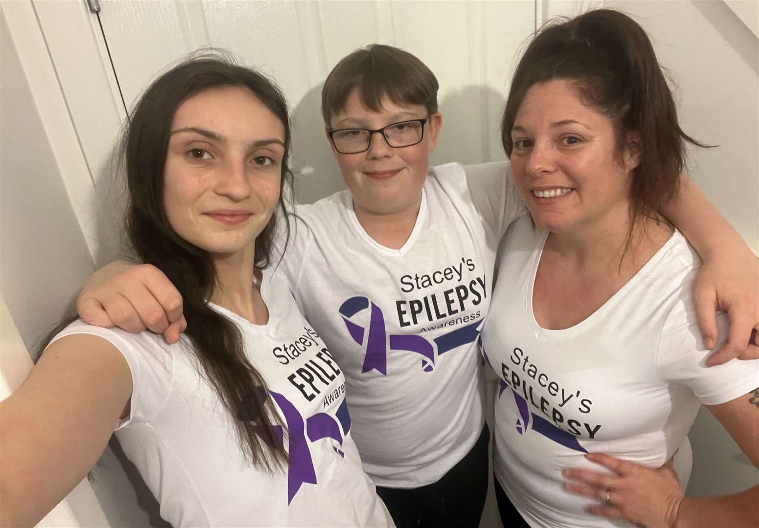 Nicole, Junior and Stacey are raising money for Epilepsy Action. Picture: Nicole Baxter
