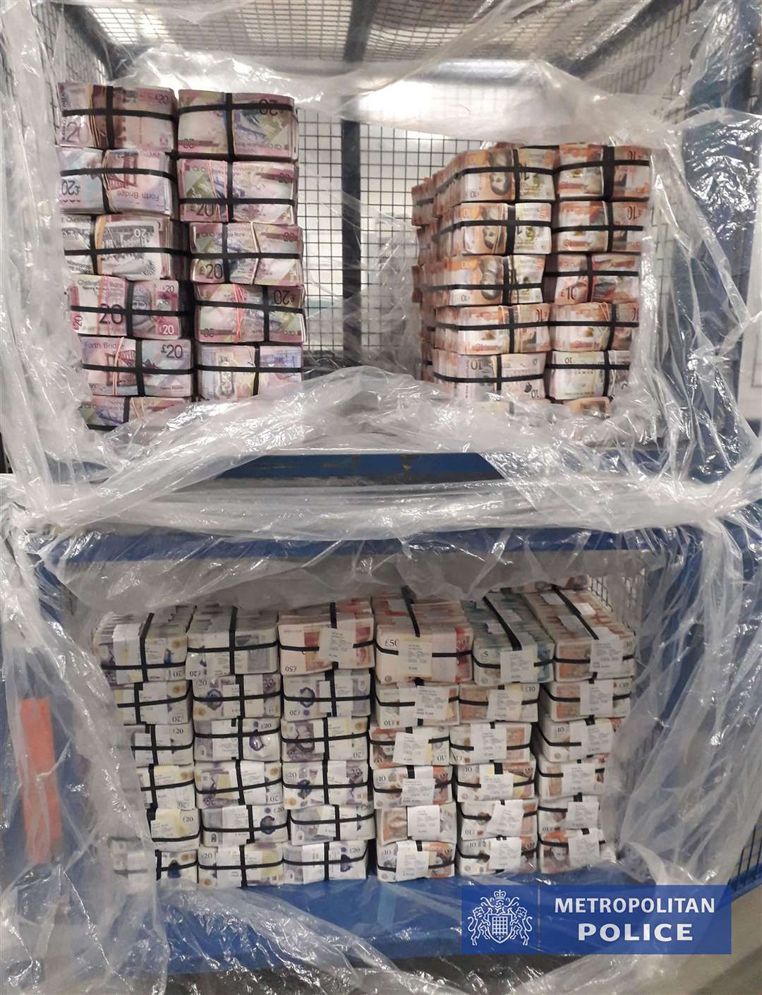 £5.1m in cash seized in Operation Venetic (Metropolitan Police/PA)