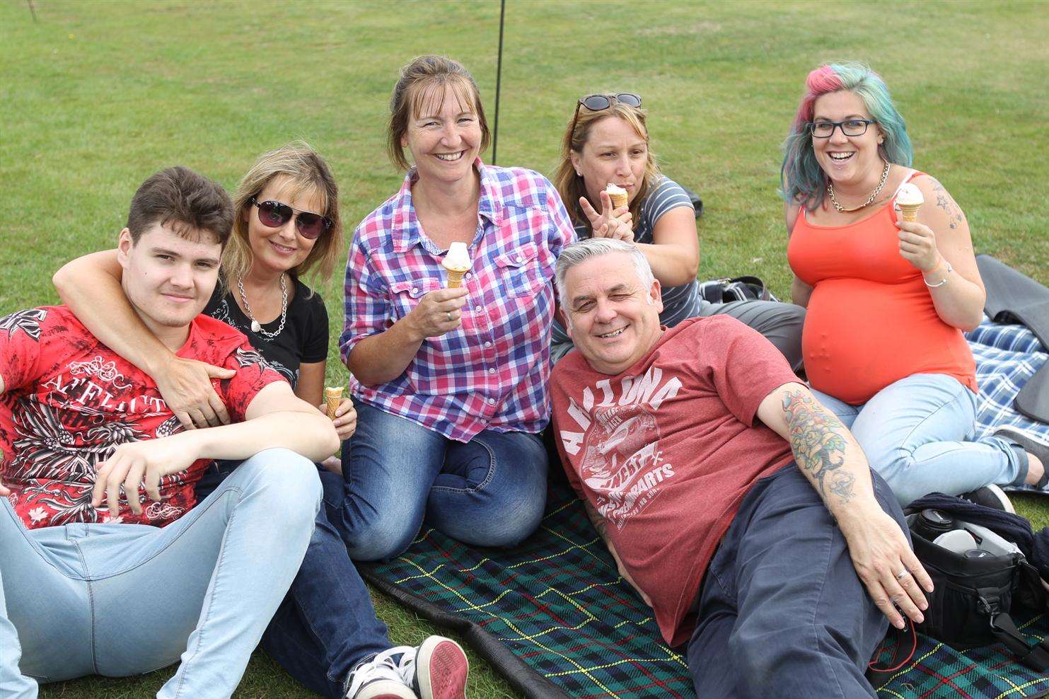 The Corden family at a vintage summer fete in Bredgar