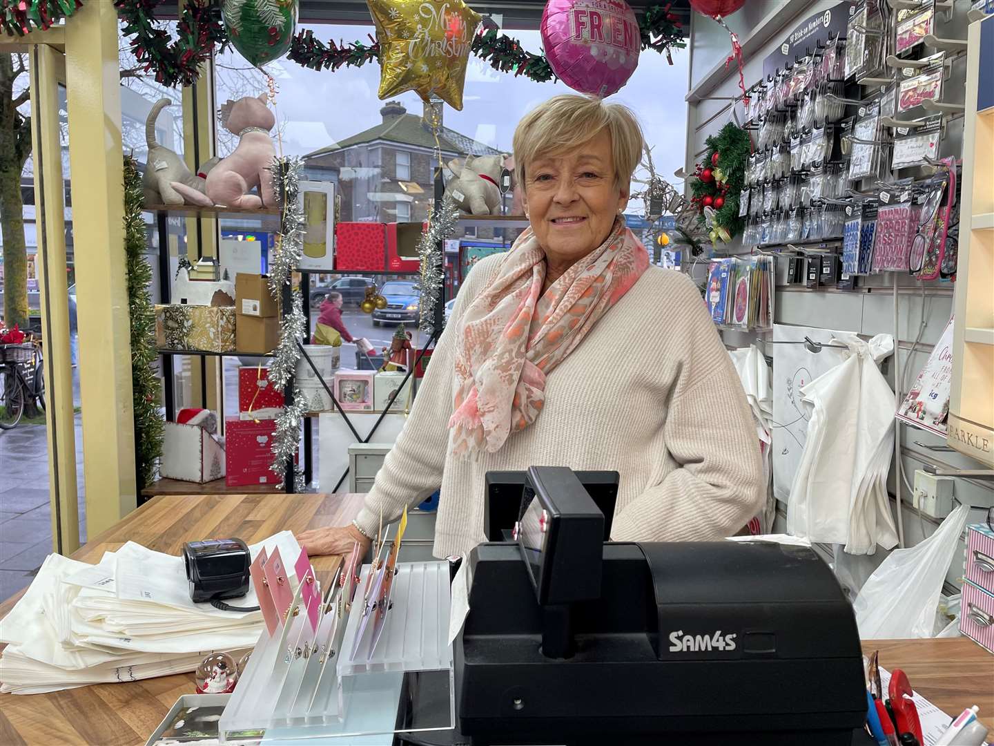 Owner of Gem Cards Diana Scott says sales have fallen