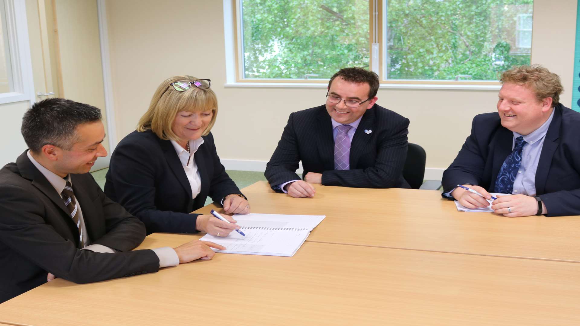 The TSAT executive team, Gwynn Bassan, director of secondary education, Claire Stevens, director of primary education, Lee Miller, deputy chief executive and Stuart Gardner, chief executive