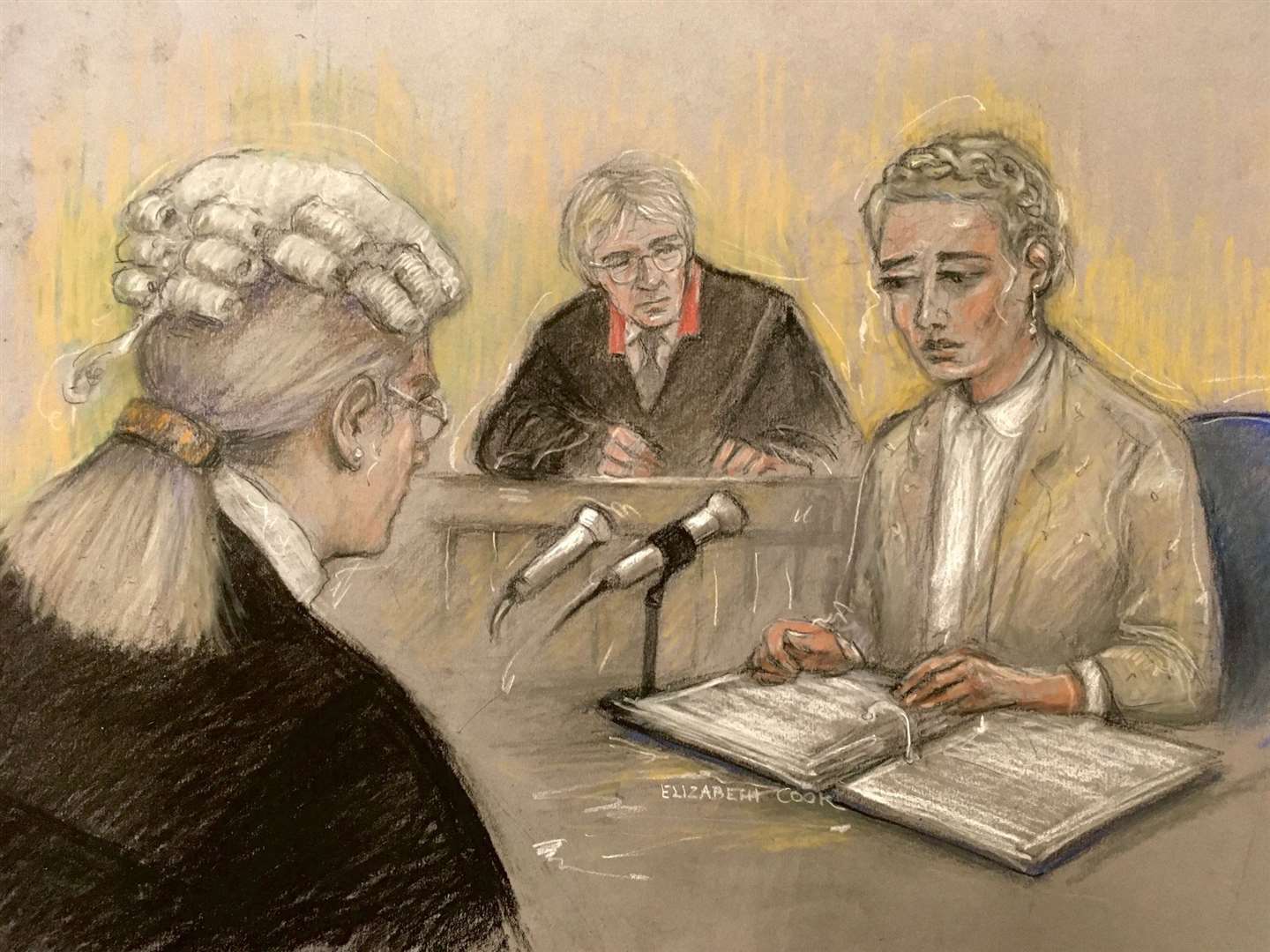 Amber Heard being cross-examined (Elizabeth Cook/PA)