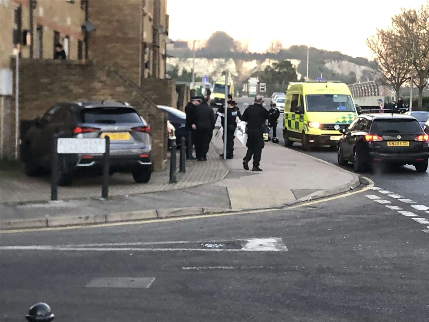 Police have cordoned off the road in both directions