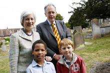 The Bligh family at the Cobham churchyard