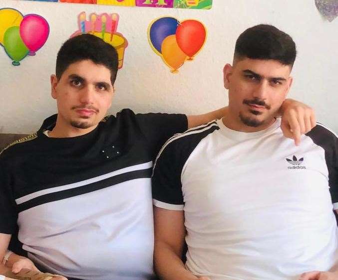 Daniel Ezzedine with his brother Ali on his 19th birthday