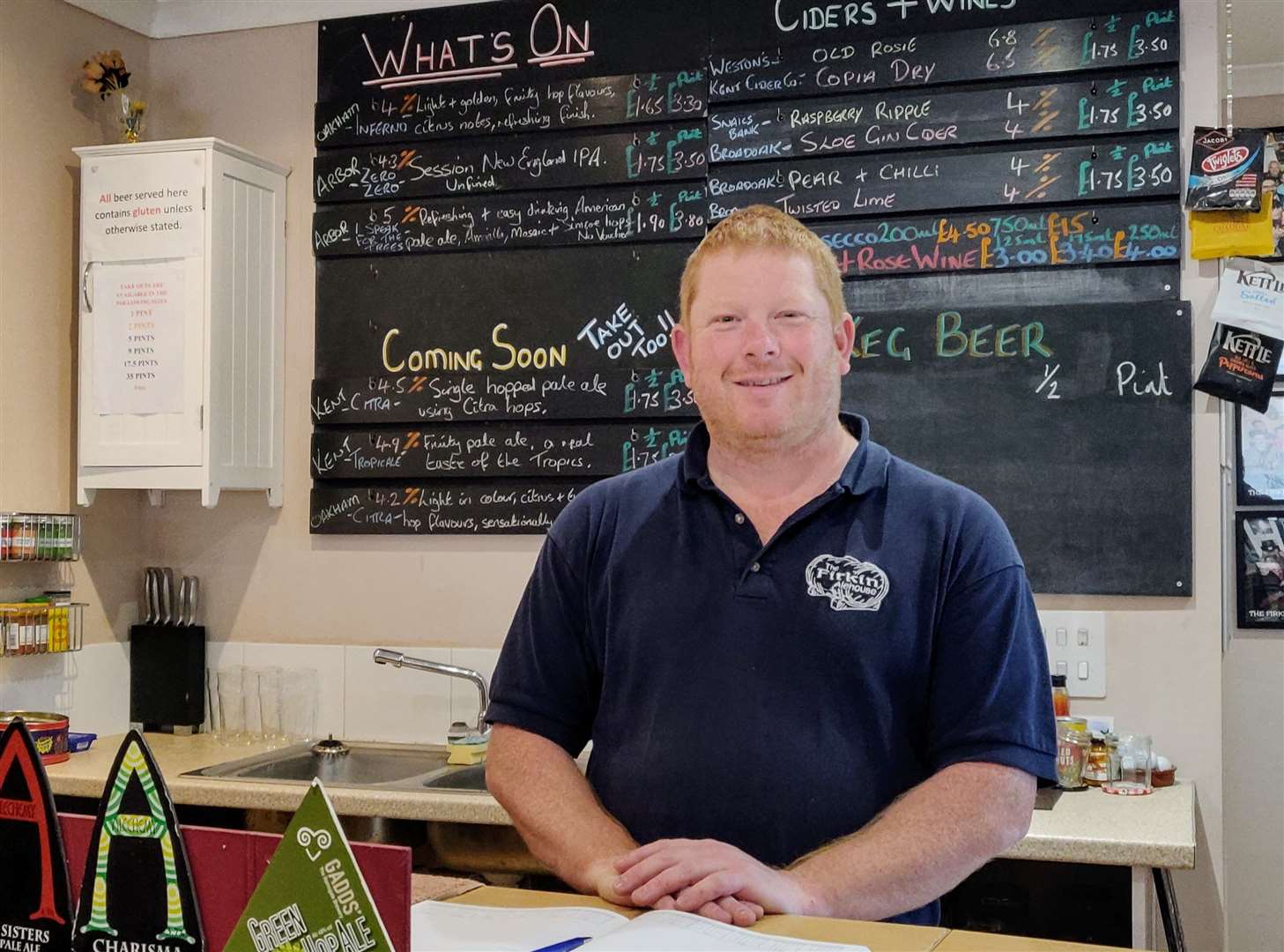 Neil King behind the bar at the Firkin Alehouse in Folkestone