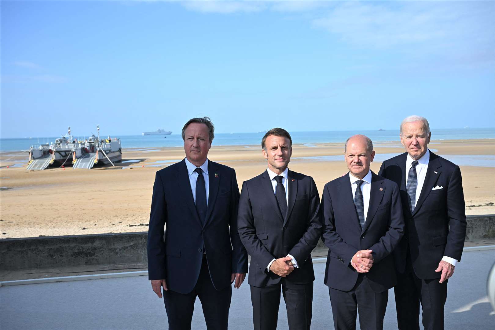 In Rishi Sunak’s absence, Foreign Secretary Lord David Cameron attended the event with leaders including French President Emmanuel Macron, German Chancellor Olaf Scholz and US President Joe Biden (Abaca Press/Alamy/PA)