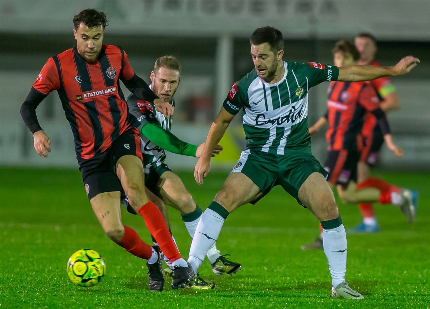 Ashford United midfielder Mike West, right, is also close to an injury return. Picture: Ian Scammell