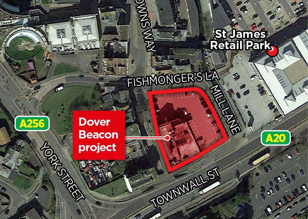 Where the Dover Beacon development is set to be built. Picture: KMG