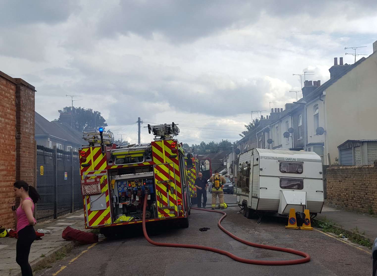 The scene in Suffolk Road. Picture: @vyberoom