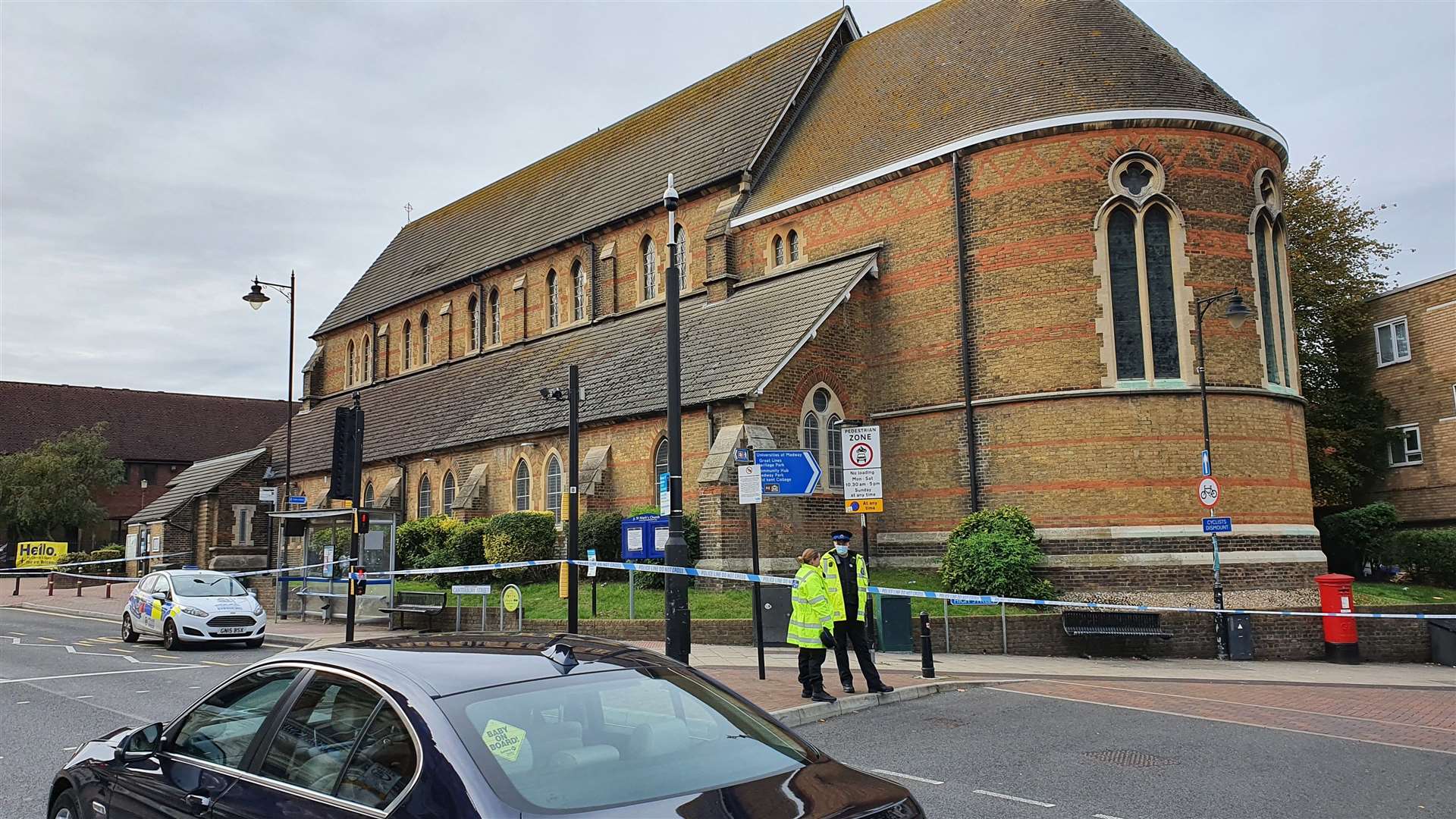 Police have cordoned off the area. Picture: Martin