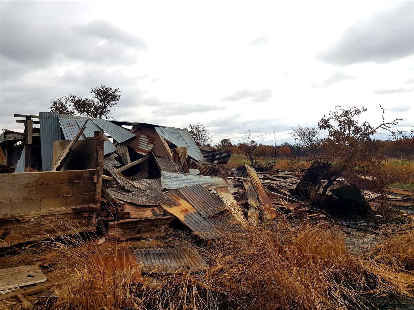 The abandoned Wells Fireworks Factory was badly damaged. Image: Matt Thomas