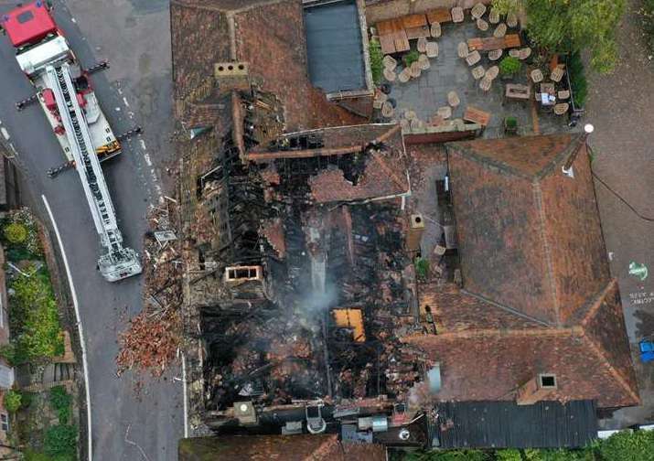 Upper Street was closed for months following the blaze, which caused damaged to spill out onto the road. Picture: UKNIP