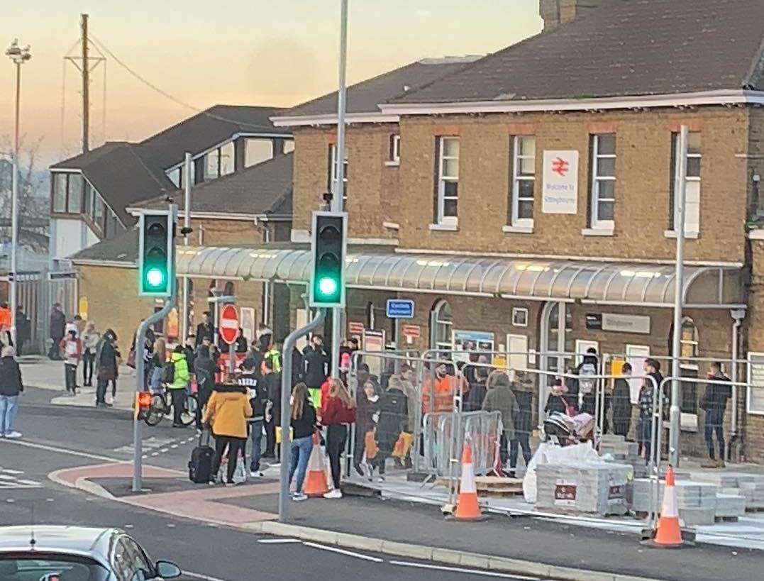 Sittingbourne Railway Station was reportedly evacuated. Picture: Piers Butler