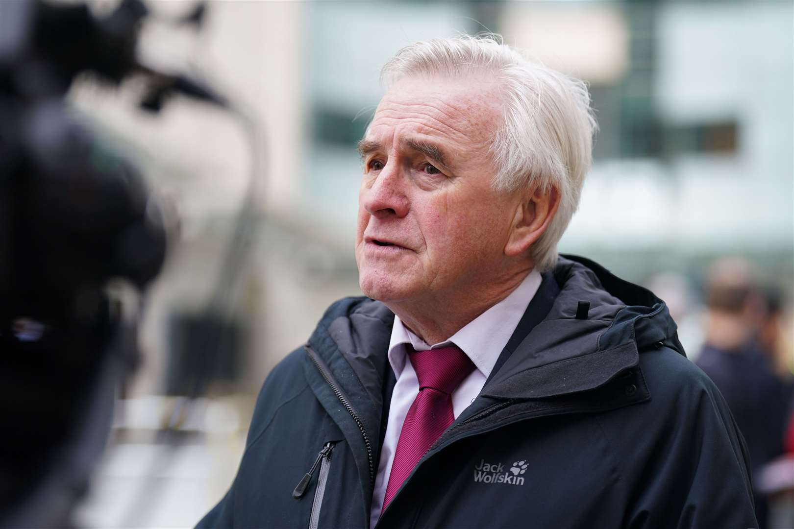 John McDonnell was on a picket line at Broadcasting House (James Manning/PA)