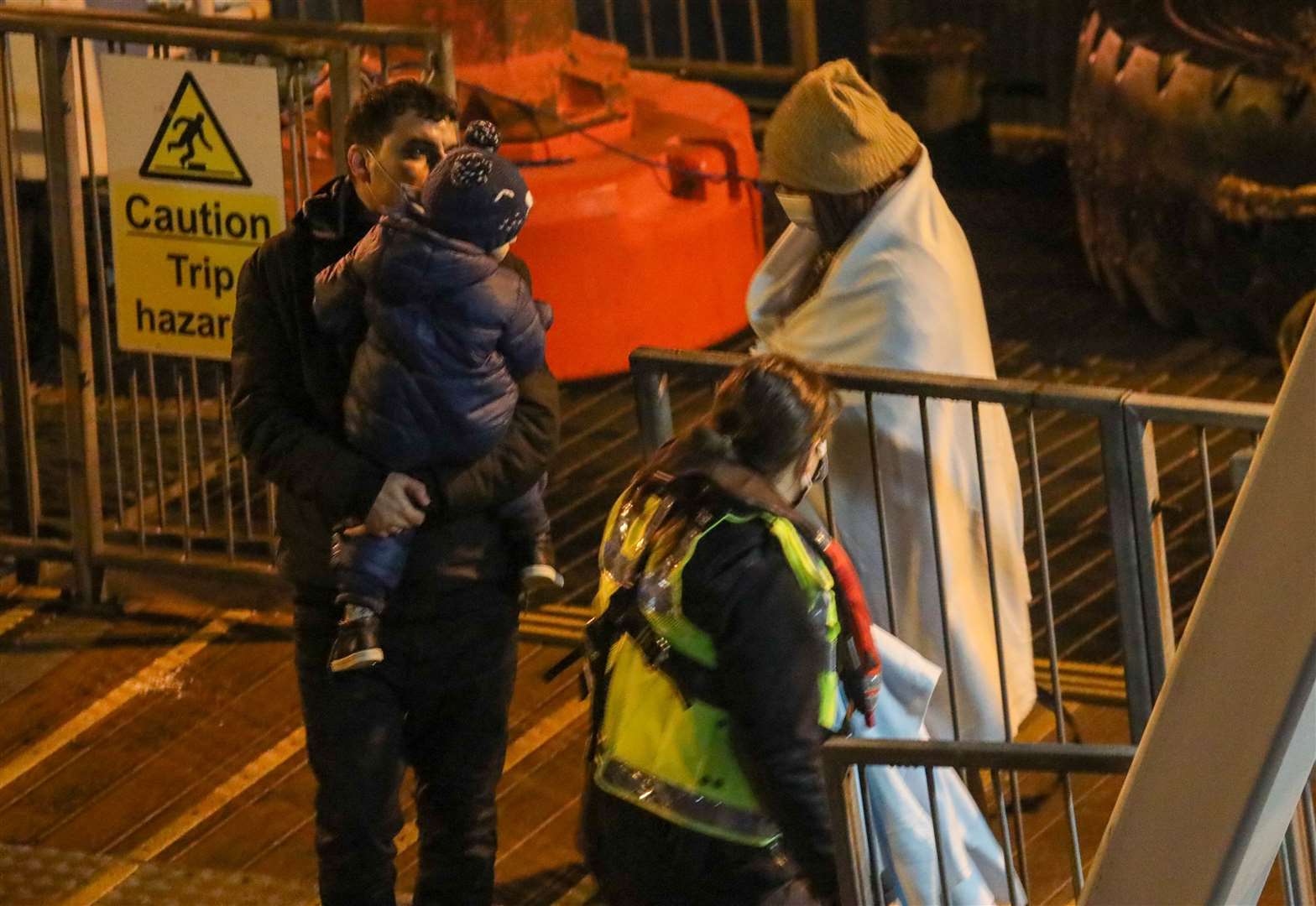 Another of the children brought to Dover. Picture: UKNIP