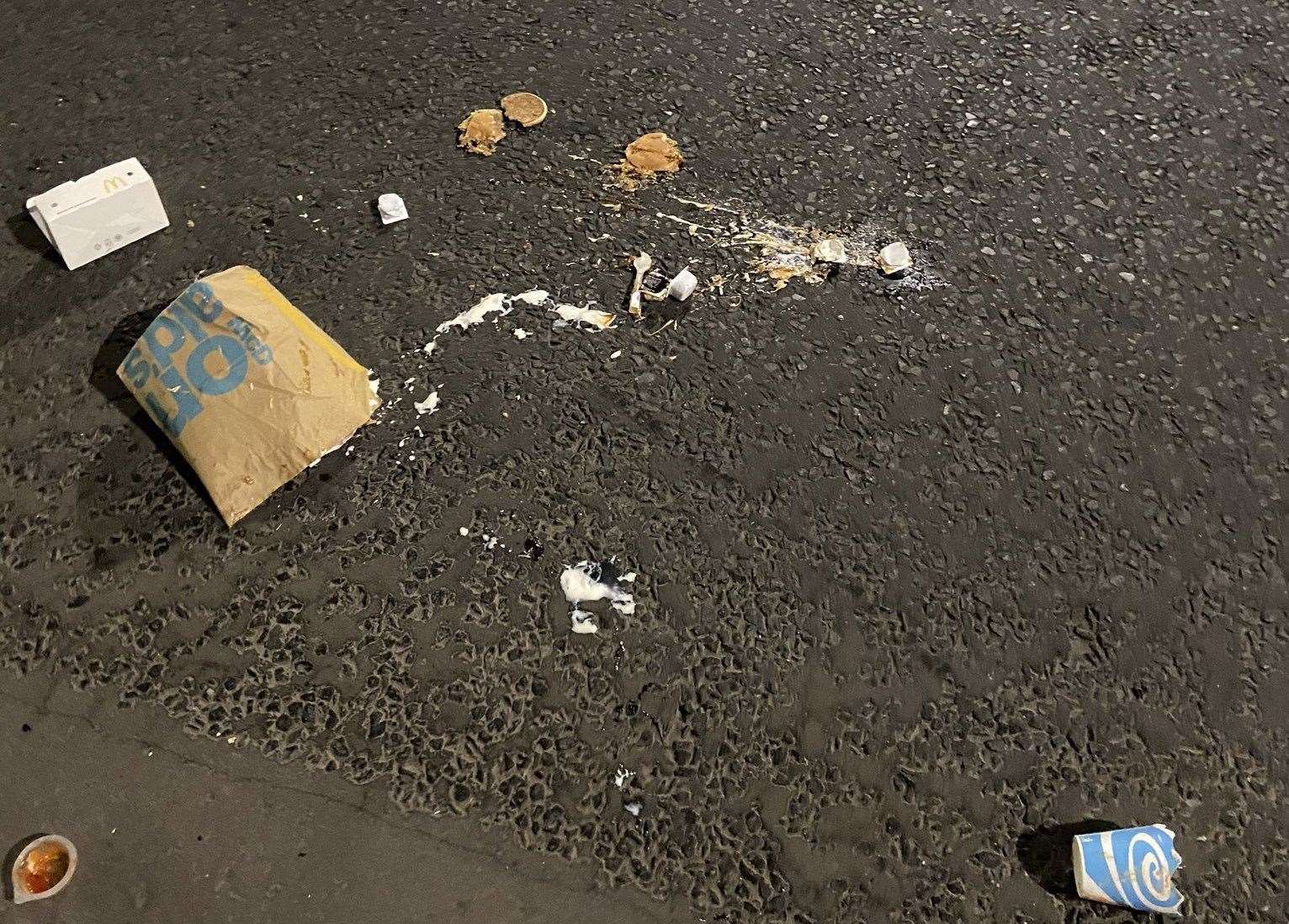 Many suspect people are eating the food they buy from drive-thrus then throw it from their car instead of bringing it home
