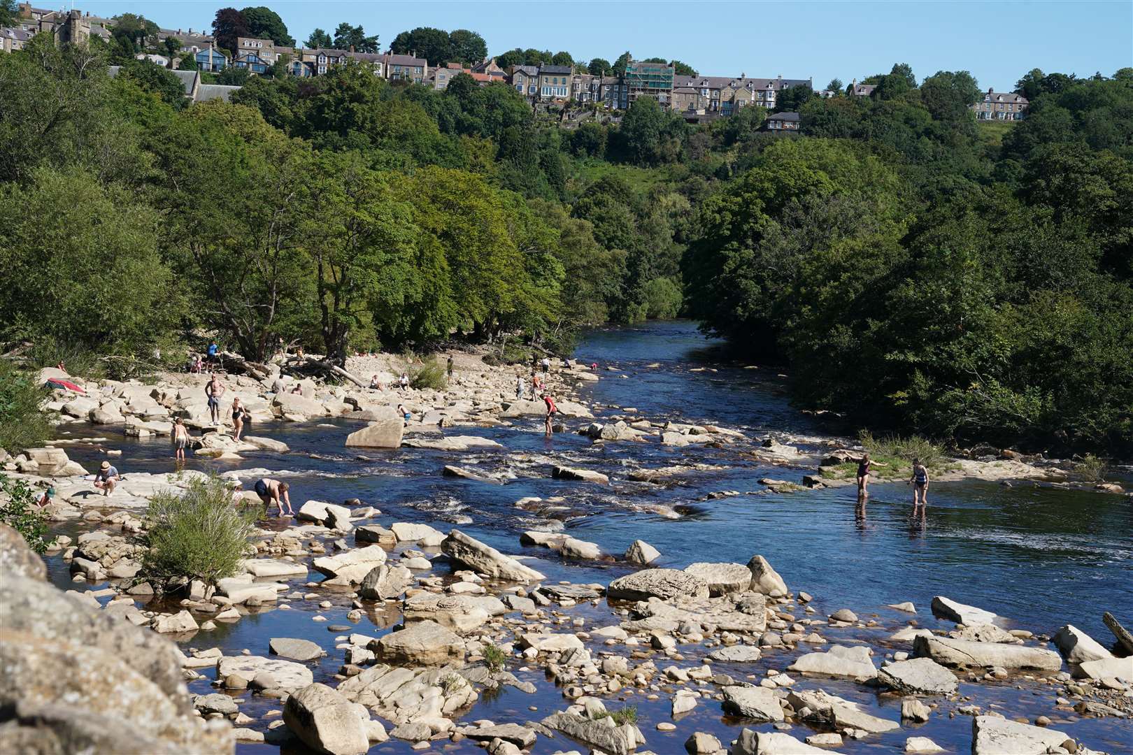 Scenes by the picturesque Richmond Falls on the River Swale in North Yorkshire (Owen Humphreys/PA)