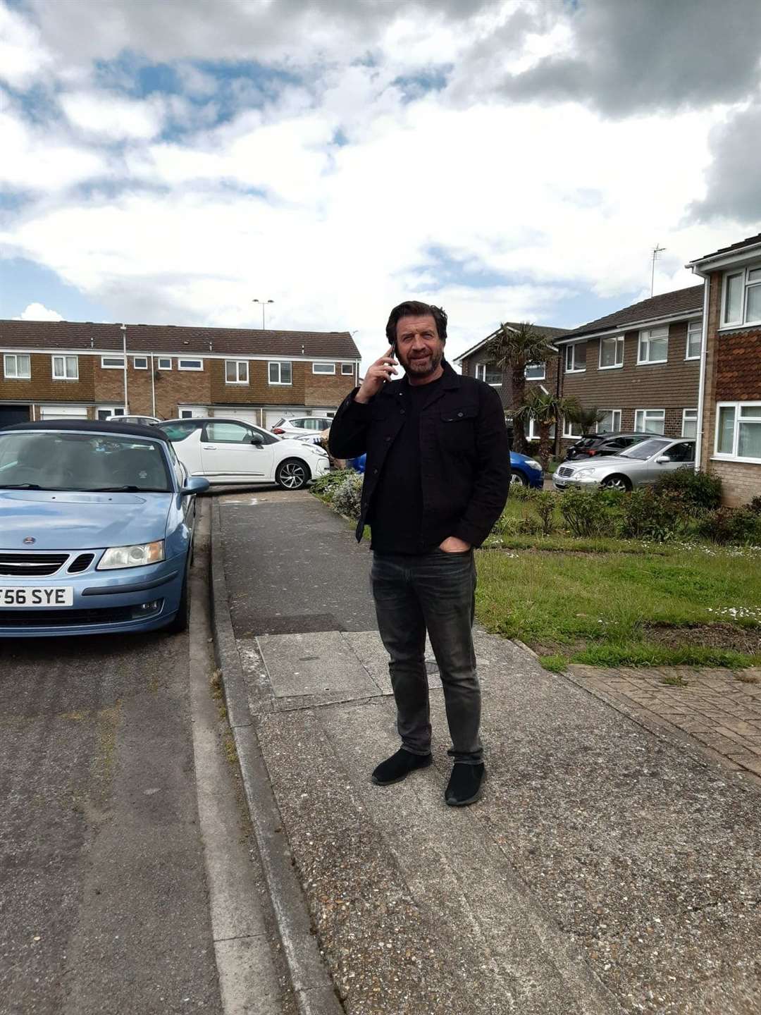 Nick Knowles takes a break from filming his new show, Nick Knowles: Your Life on Your Lawn. Pictures Beth Robson