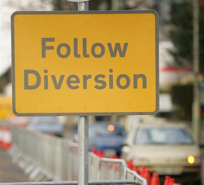 There will be diversions for south-bound traffic