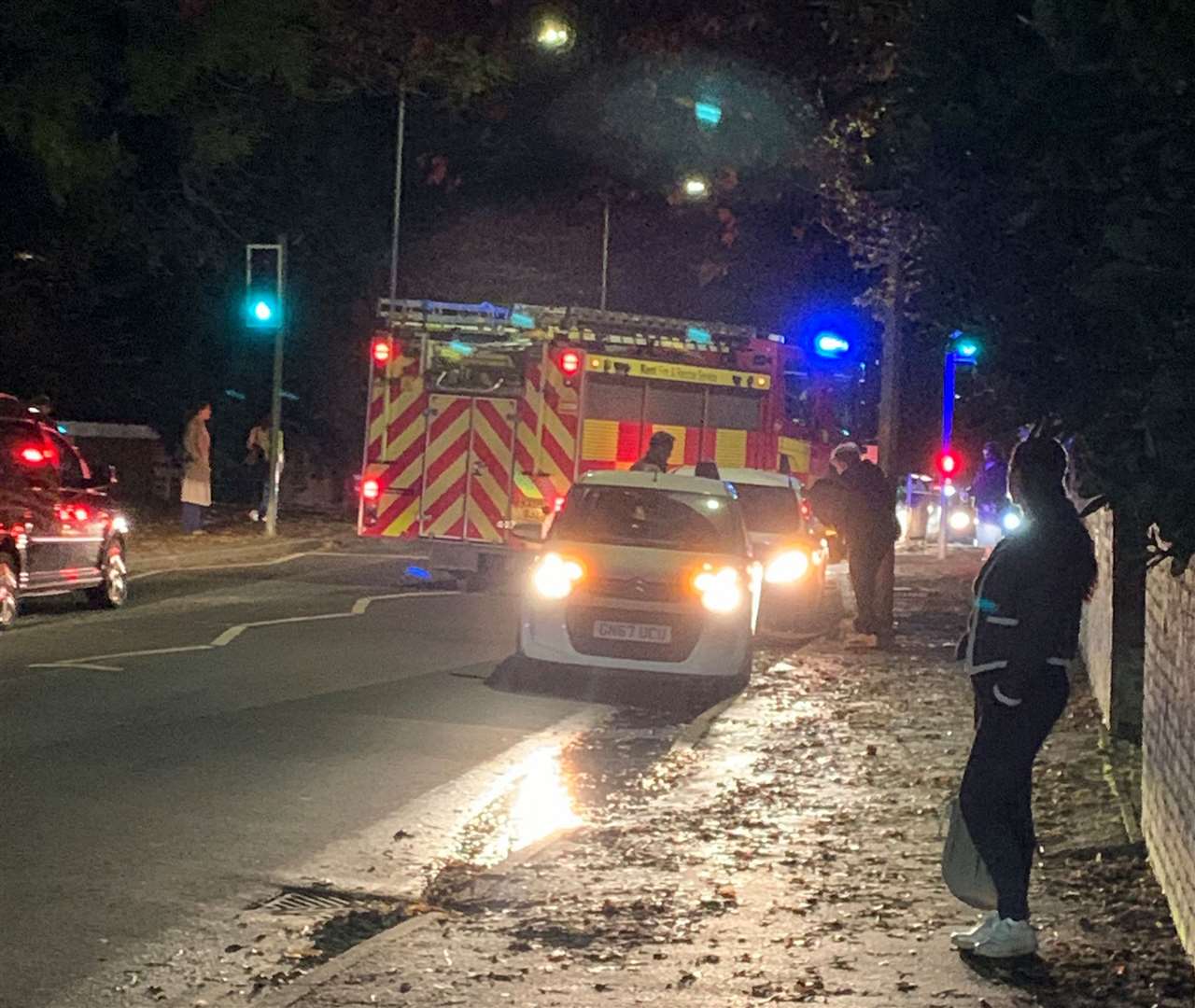 The crash in New Dover Road, Canterbury