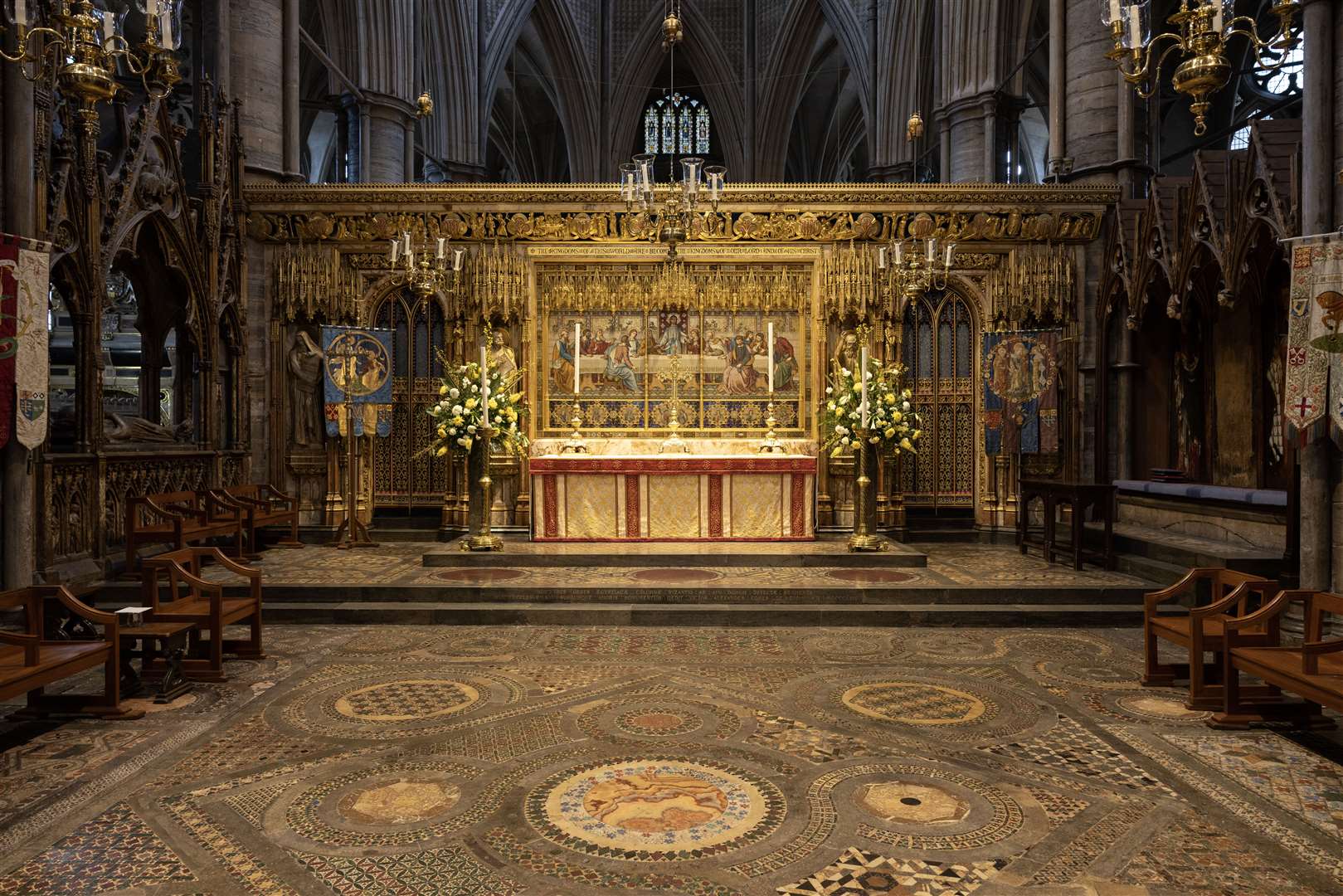 The Cosmati pavement in Westminster Abbey/PA)