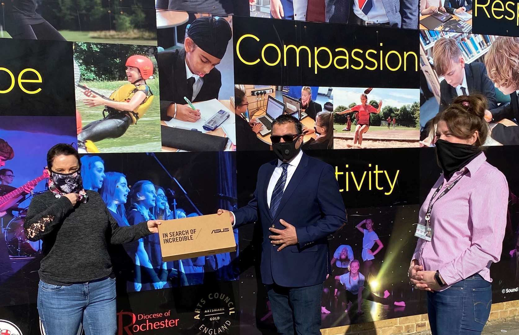 (From left) deputy head of St George's CofE Secondary School, Michelle Smith, managing director of Keller Williams-Meldone Estates, Mac Cheema, and Claudia Jordan, leader of Business, Careers and Enterprise. Picture: Mac Cheema (44825930)