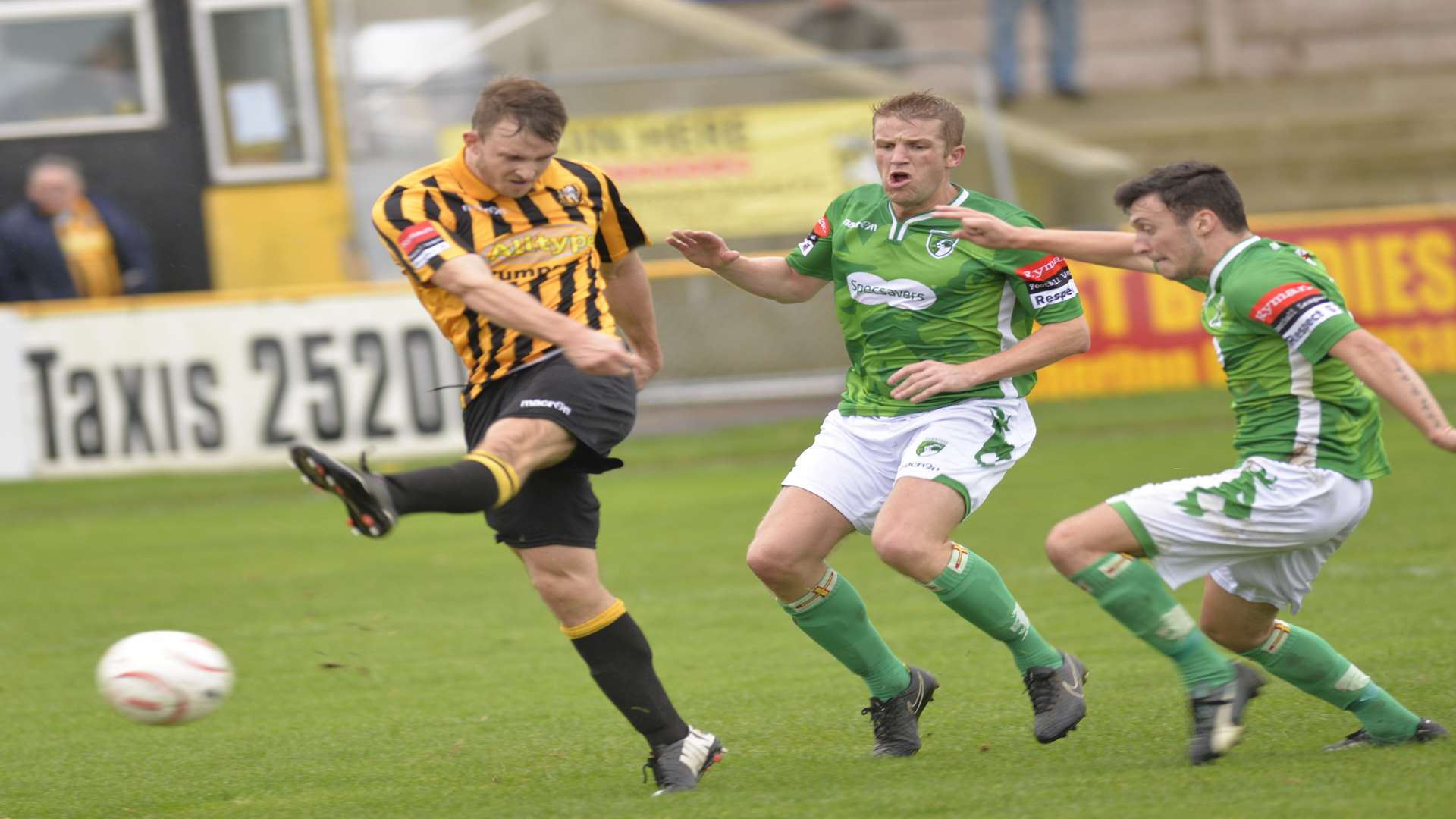 Folkestone's last home game saw them beat Guernsey 5-2 Picture: Ruth Cuerden