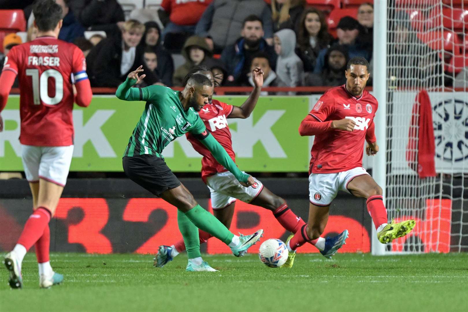 Sonny Black has a shot blocked in the first half. Picture: Keith Gillard