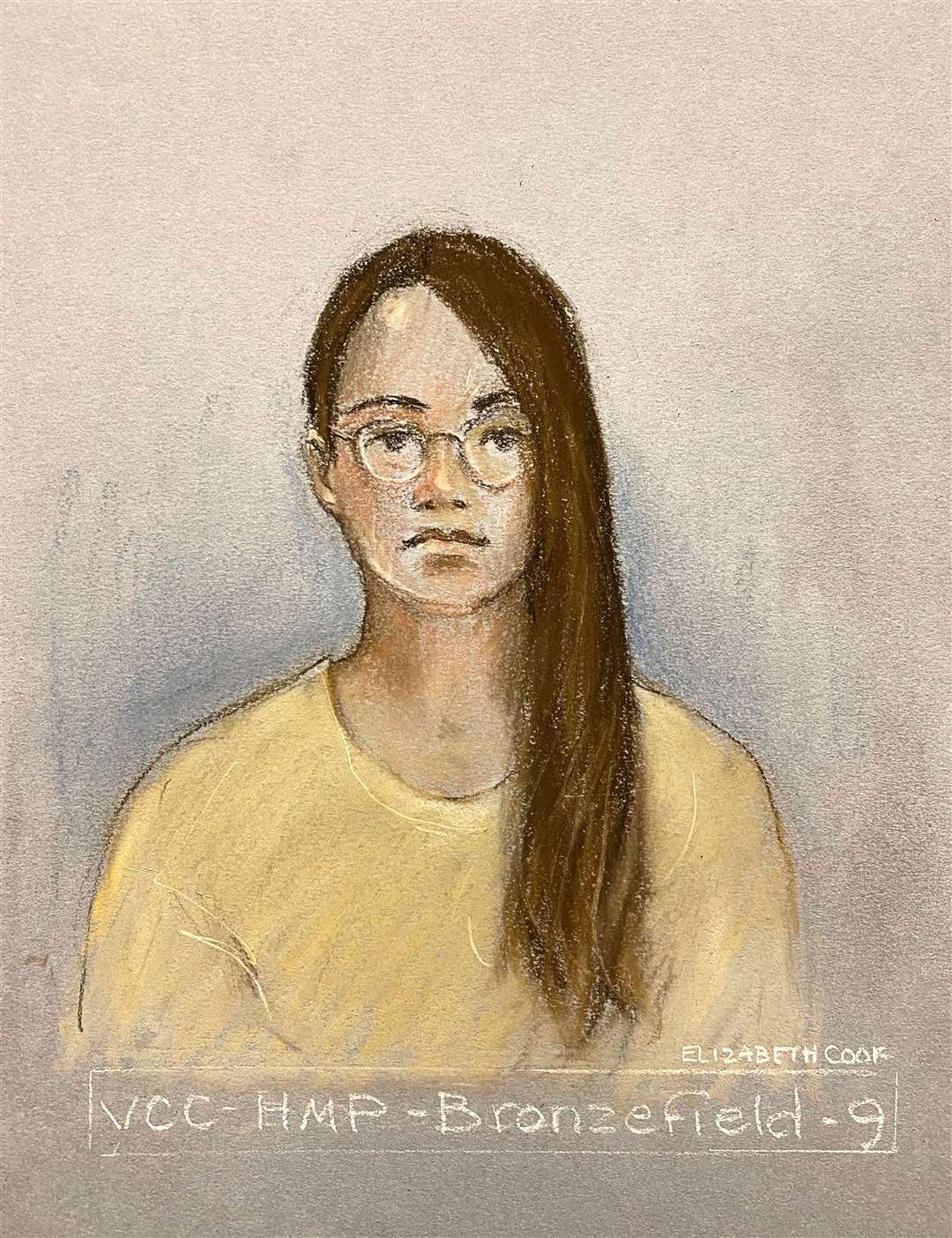 Court artist sketch of Bulgarian national Vanya Gaberova (Elizabeth Cook/PA)