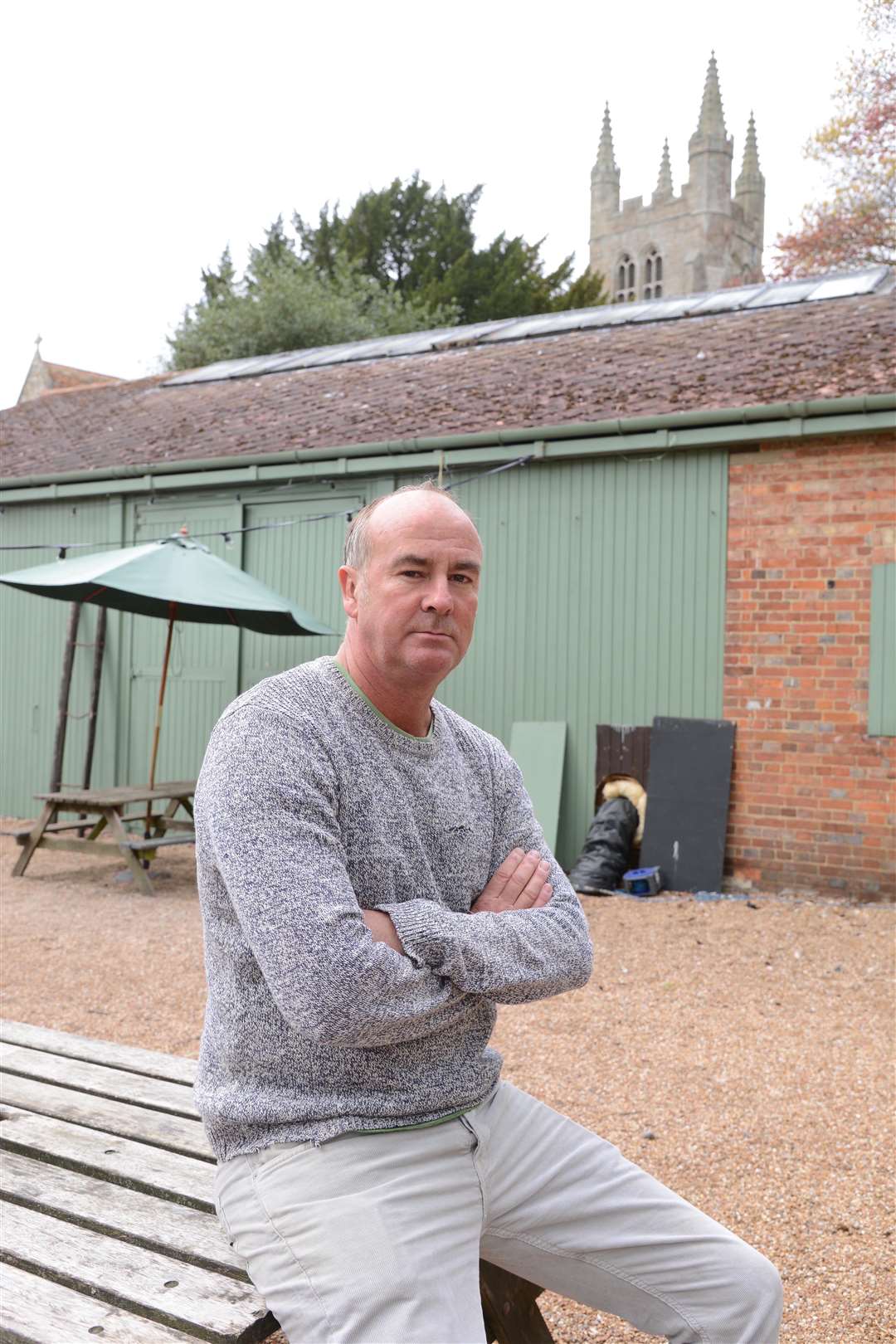 Rob Cowan at The Woolpack barn where there were noise complaints