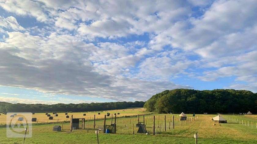 The proposed glamping site at Brook Farm, Dunkirk