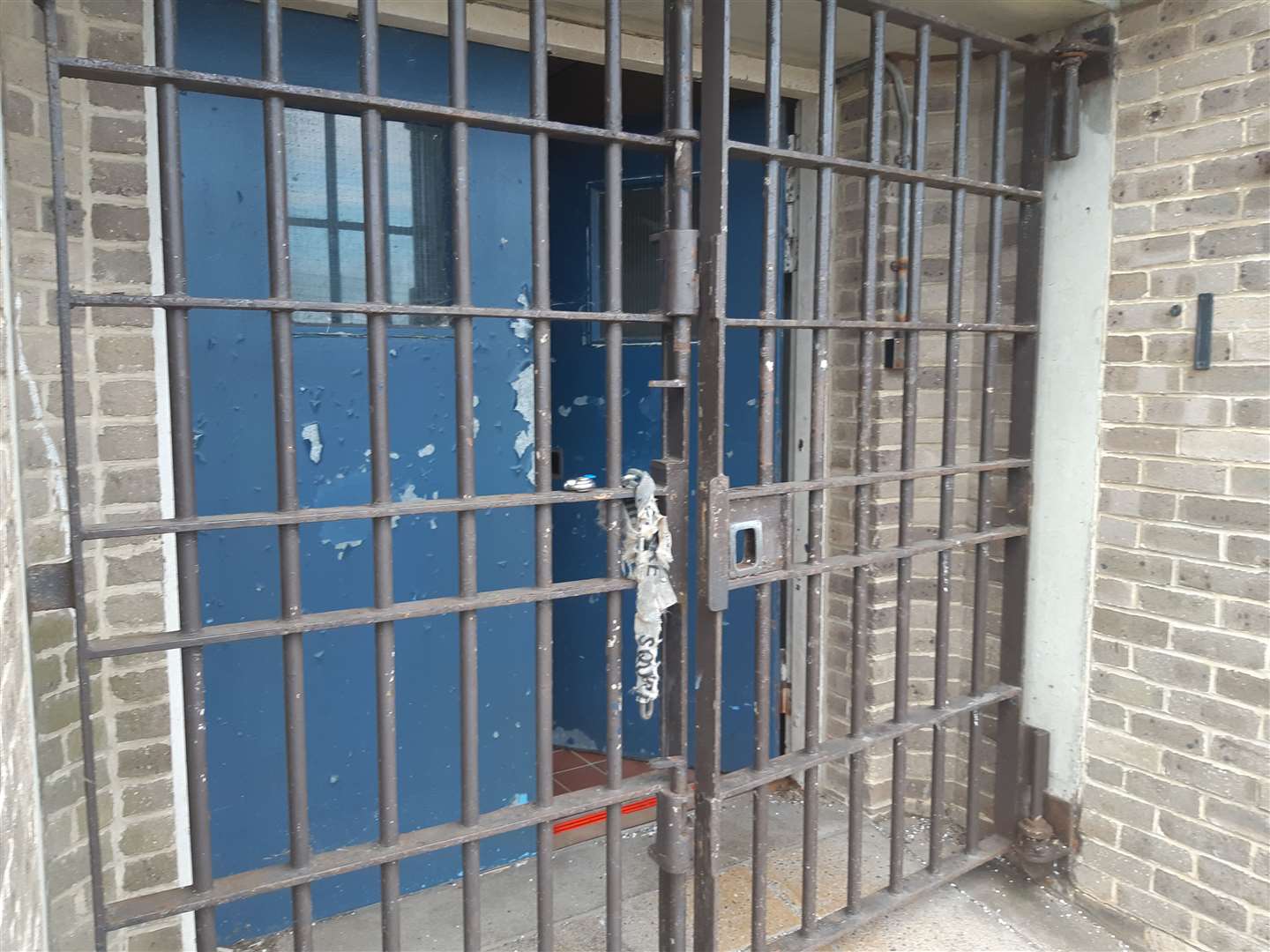 The slammer... The bars at the prison blocks are still there. Picture: Sam Lennon KMG