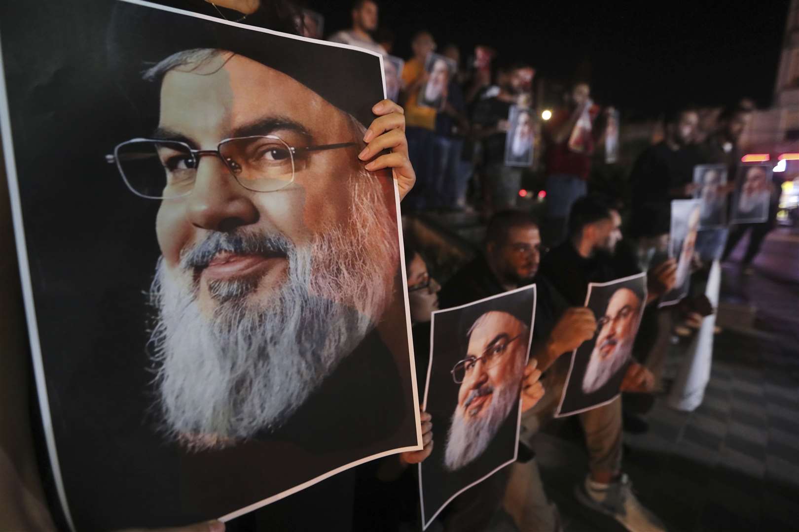 Hezbollah leader Hassan Nasrallah was killed in an Israeli airstrike on Friday, prompting fears the conflict could escalate into a regional war (Mohammed Zaatari/AP)