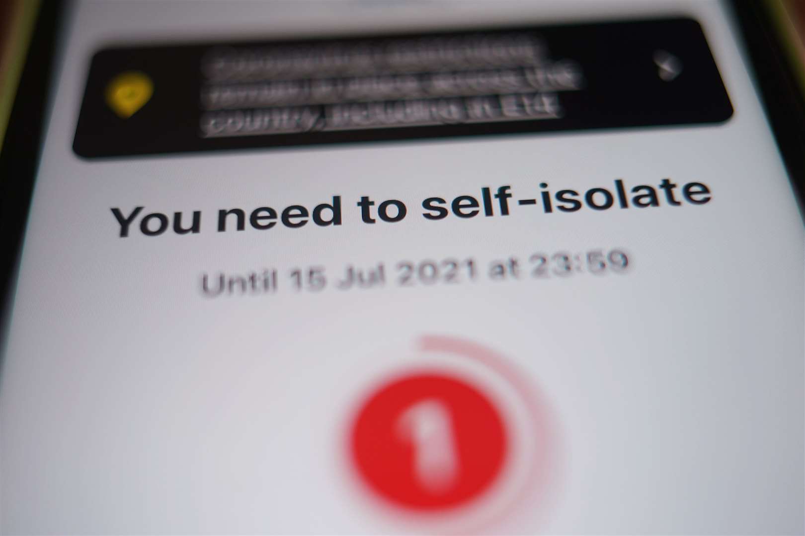 The requirement to self-isolate after a positive coronavirus test will be scrapped by the end of the week in England (Yui Mok/PA)