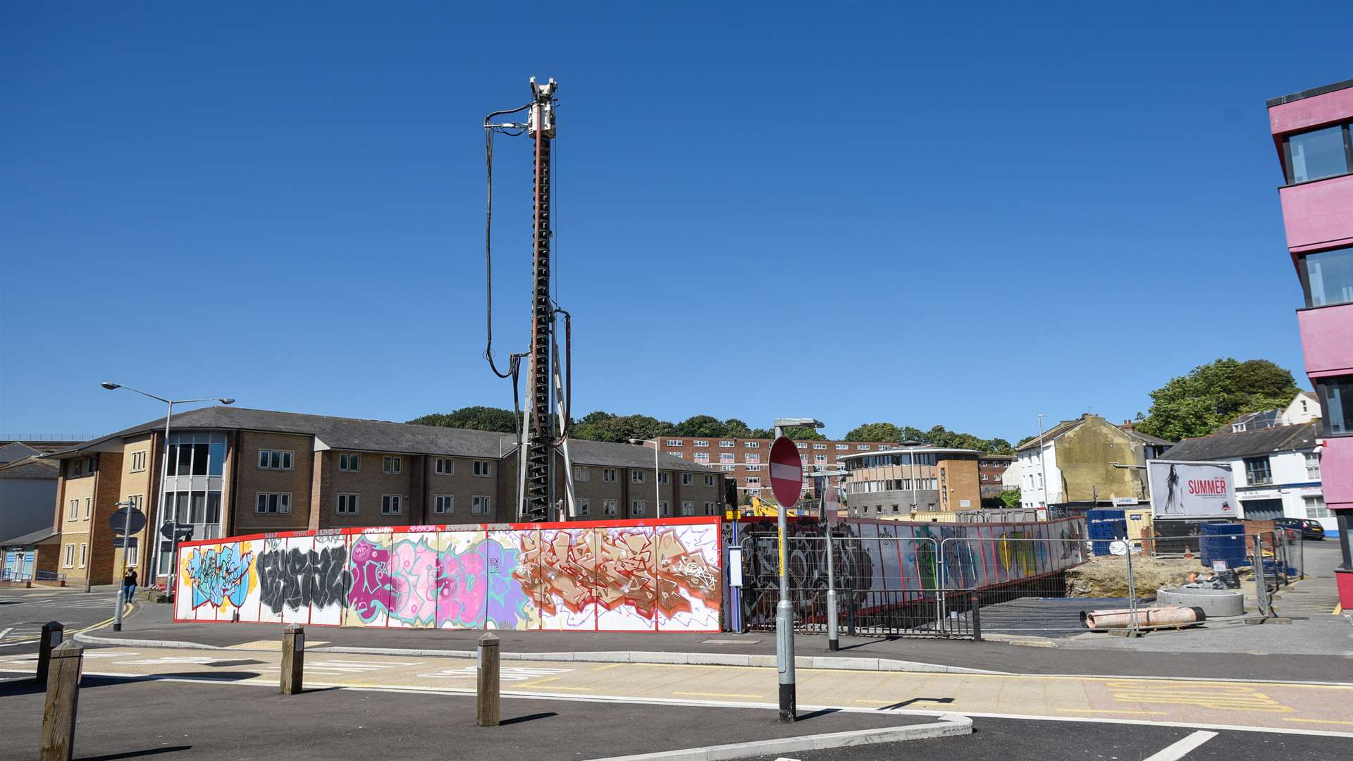 Building work started on the site when piling and tests began last August