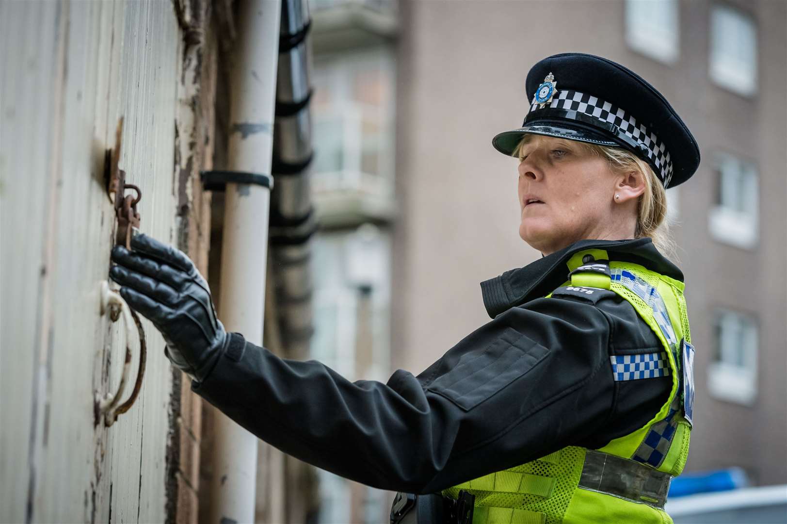 BBC crime drama Happy Valley featured a similar escape from court. Picture: BBC/Red Productions/Ben Blackall