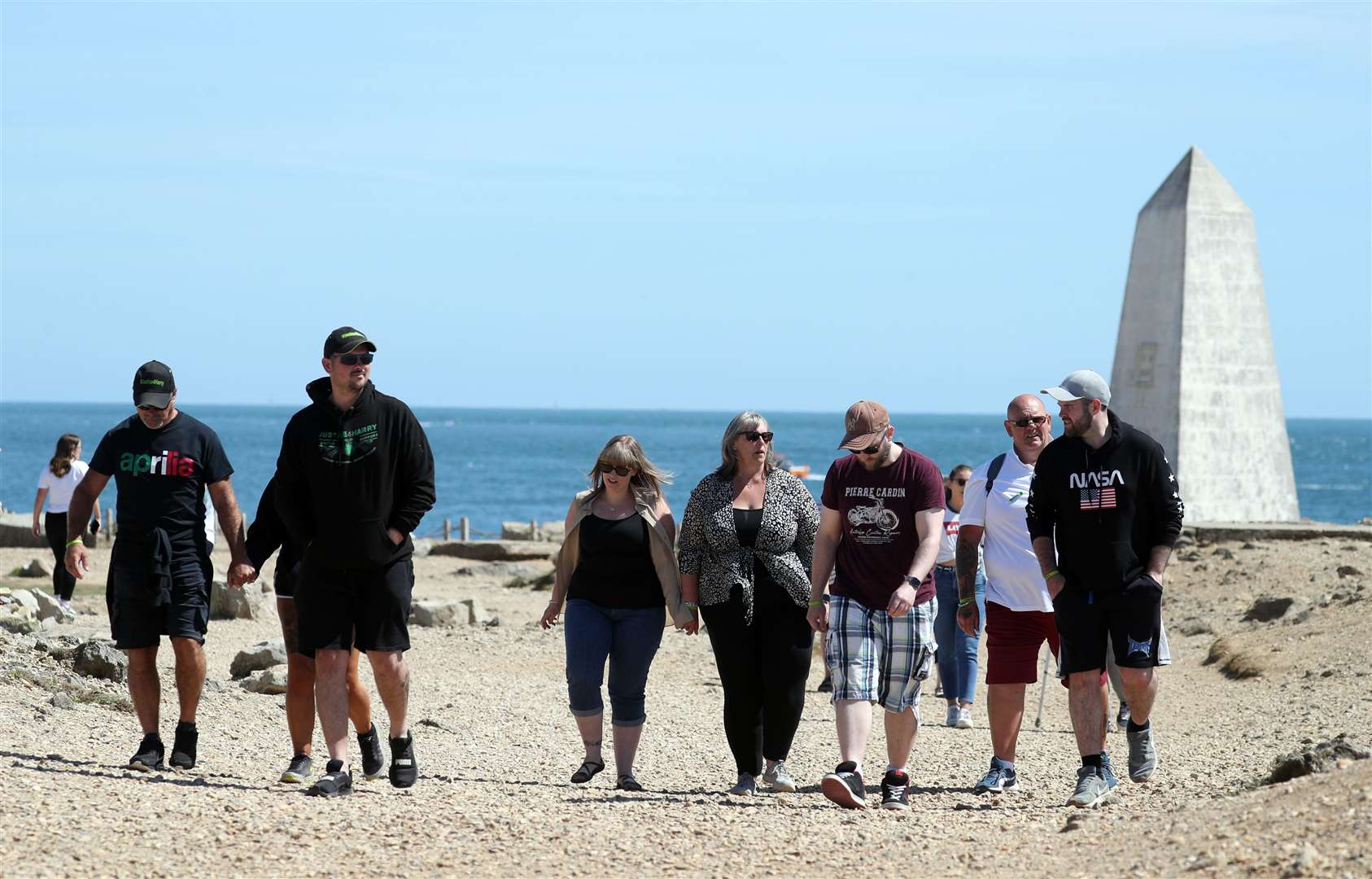 Members of Harry’s family at Portland Bill (Andrew Matthews/PA)