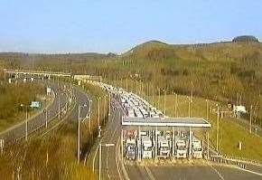 There are long delays at the Channel Tunnel