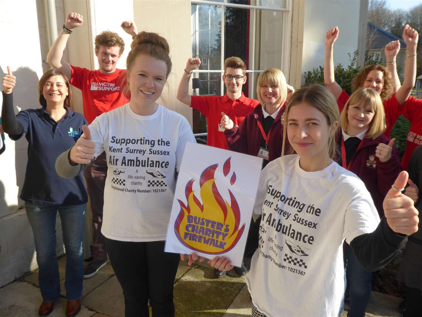 Lauren Elphick and Lucy Turrell from Kent Air Ambulance which is backing Buster's Charity Firewalk. (1887889)