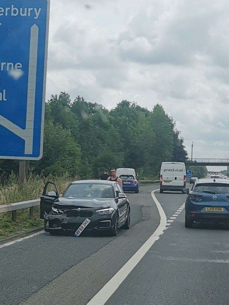 The scene on the M2. Picture by Ricky Fright (14704640)