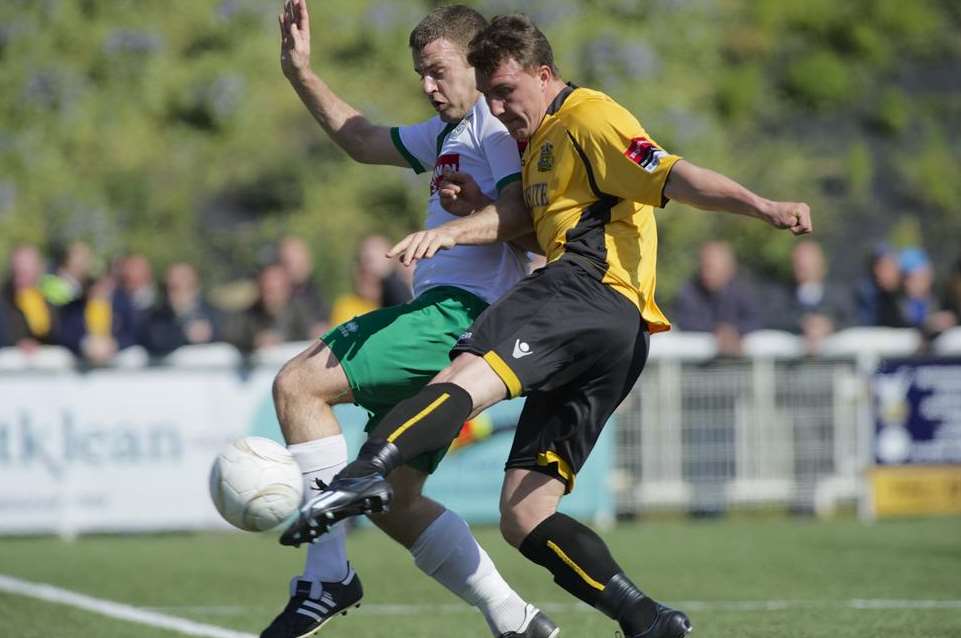 Alex Flisher scored Maidstone's winner at Met Police Picture: Andy Payton