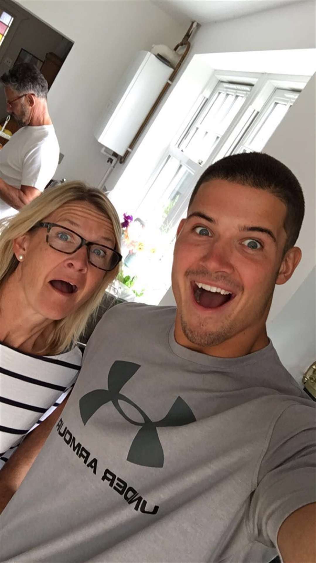 William Goodge with his mother Amanda (William Goodge/PA)